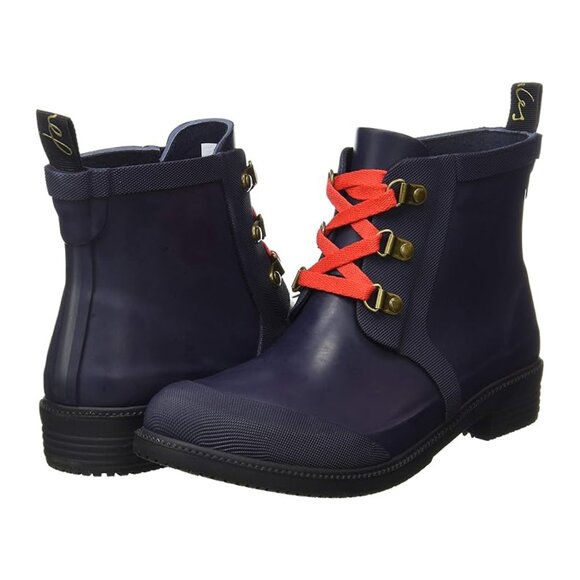 Joules Women's Ashby Rain Boots in French Navy - Size 5 - Picture 1 of 9